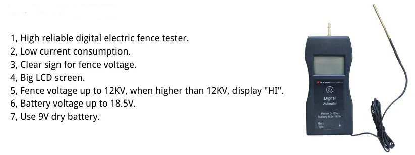 Pro Fence Electric Fence Tester Maxson Tester PEL Tester Sensor Tester Digital Tester Voltage Tester Voltmeter