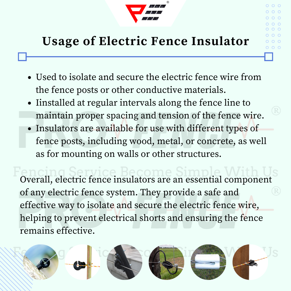 ProFence Electric Fence Insulator Penebat Pagar Elektrik Ring Insulator Polywire Aluminium Wire Insulator Pagar Elektrik