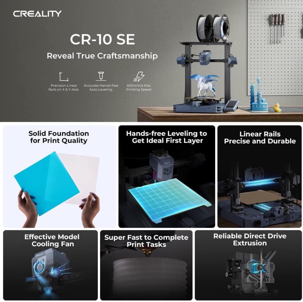 [2023 new] creality cr-10 se diy 3d printer with bl touch auto-level cr10 se