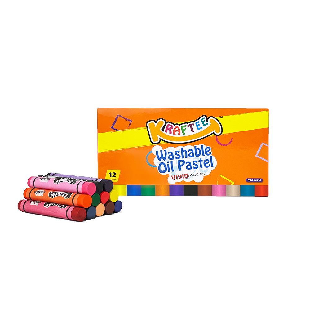 KRAFTEE 12CT WASHABLE OIL PASTEL
