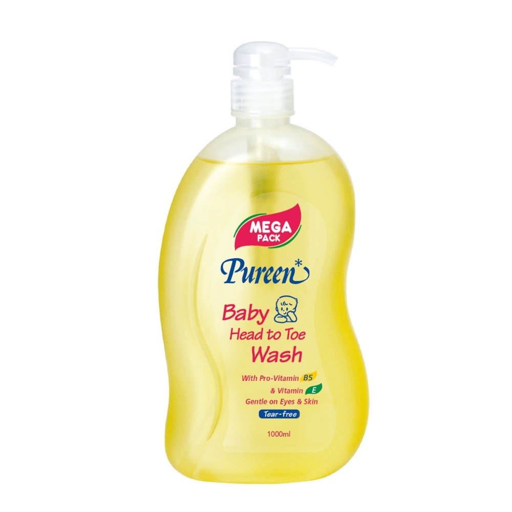 Pureen baby head store to toe wash