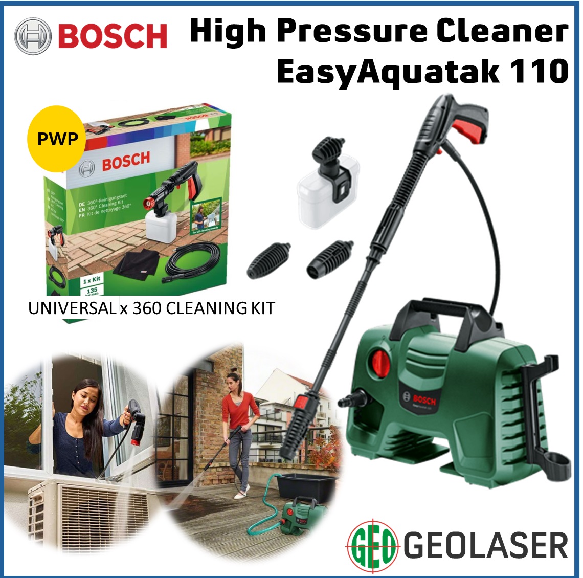 Bosch EASY AQUATAK 110 High Pressure Washer 110 Bar With Detergent