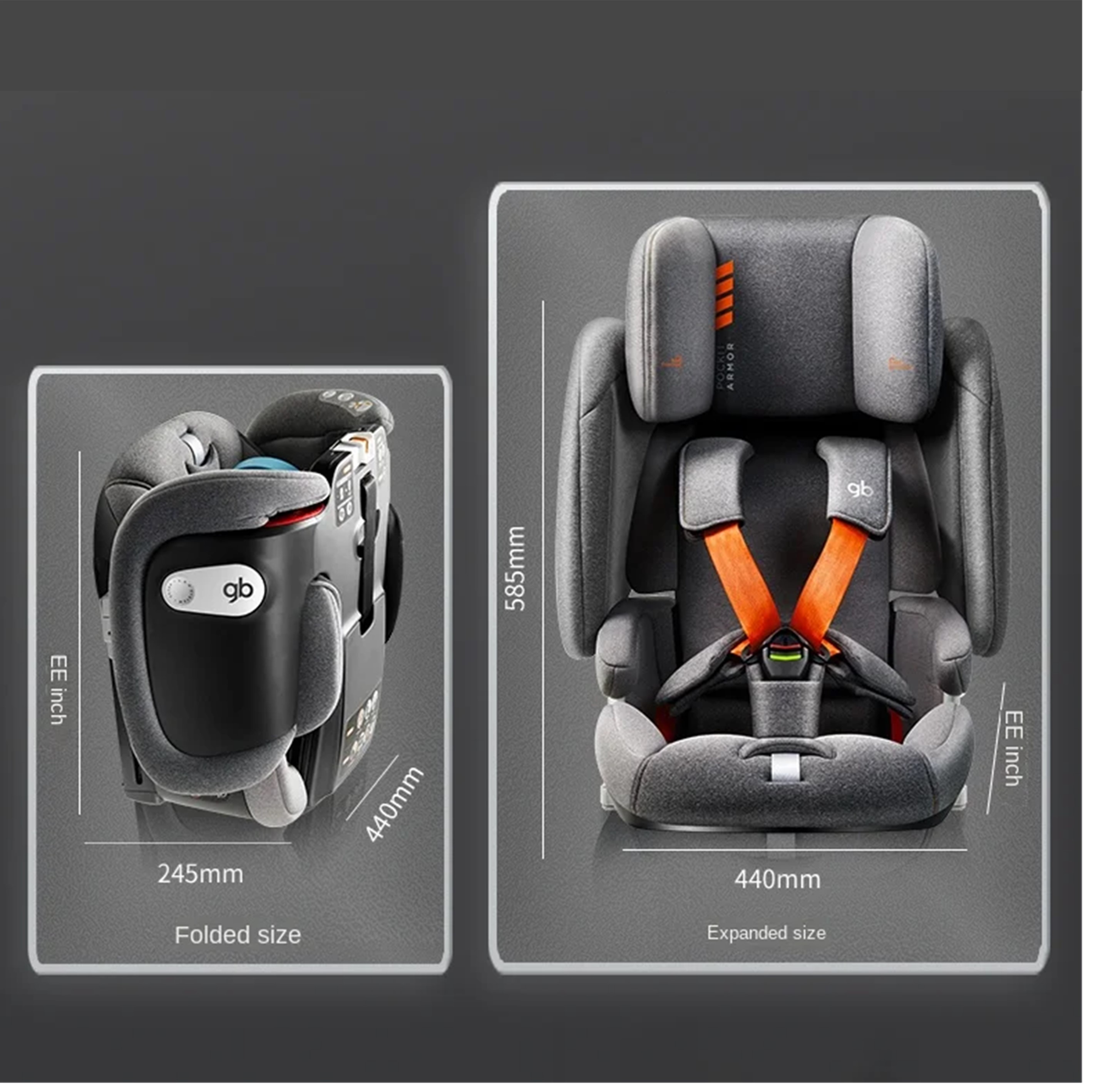 Gb pockit with outlet car seat