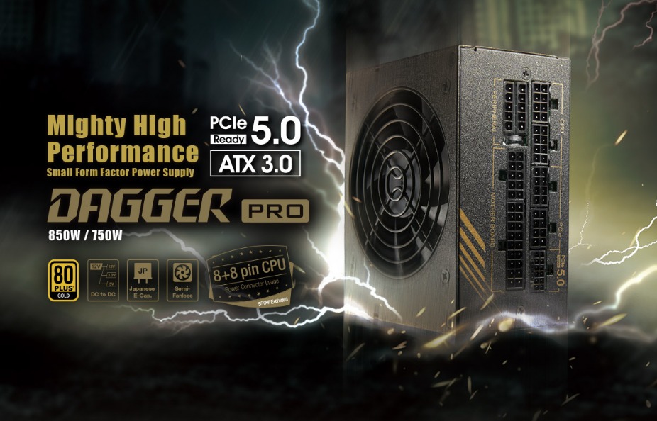 FSP DAGGER PRO SFX 850W 80+ GOLD Full Modular PSU ATX3.0 PCIe 5.0 White  Black SFX Power Supply | Castle IT - Shop the Best Deals on Computers  Online - Your One-Stop Computer Shop