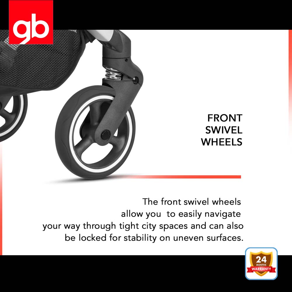 Gb Pockit Plus ALL CITY Baby Stroller World LIghtweight Stroller with Reclining Seat 6mth to 22kg VELVET BLACK Oh Baby Store l Best Baby Store Malaysia