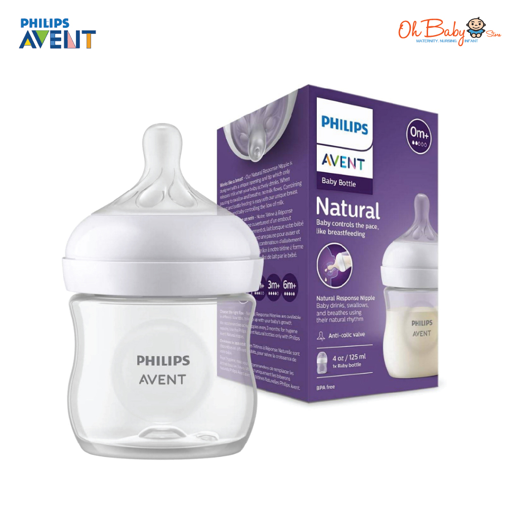 Philips Avent Natural Respone Feeding Bottle 125ml/4oz Oh Baby