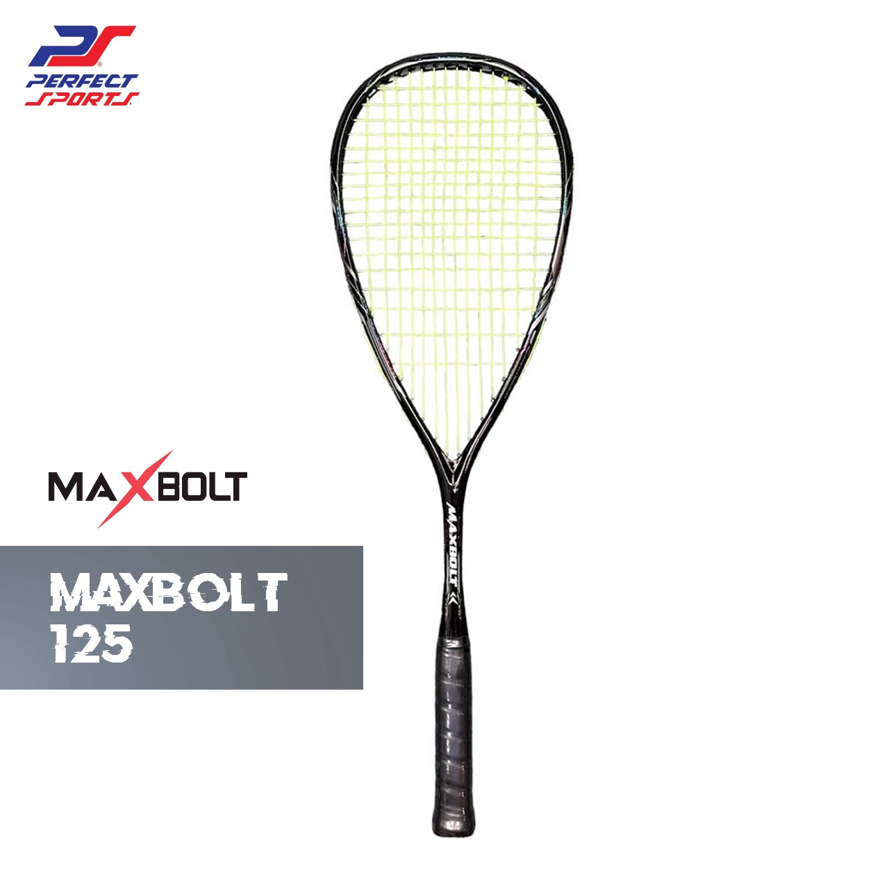 Free String Grip Cover MAXBOLT 125 SQUASH RACKET 125G