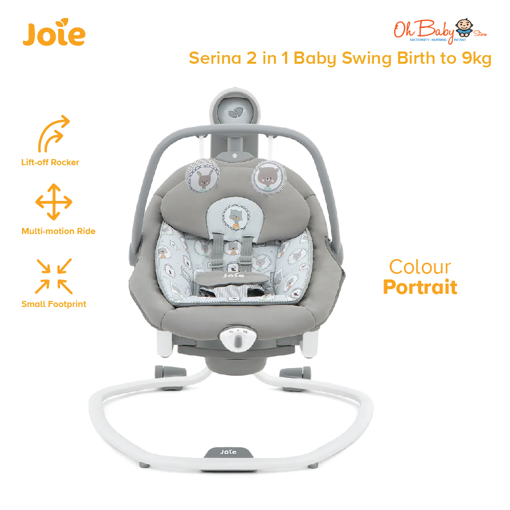 Joie Serina 2 in 1 Baby Swing Birth to 9kg Oh Baby Store l Best Baby Store Malaysia