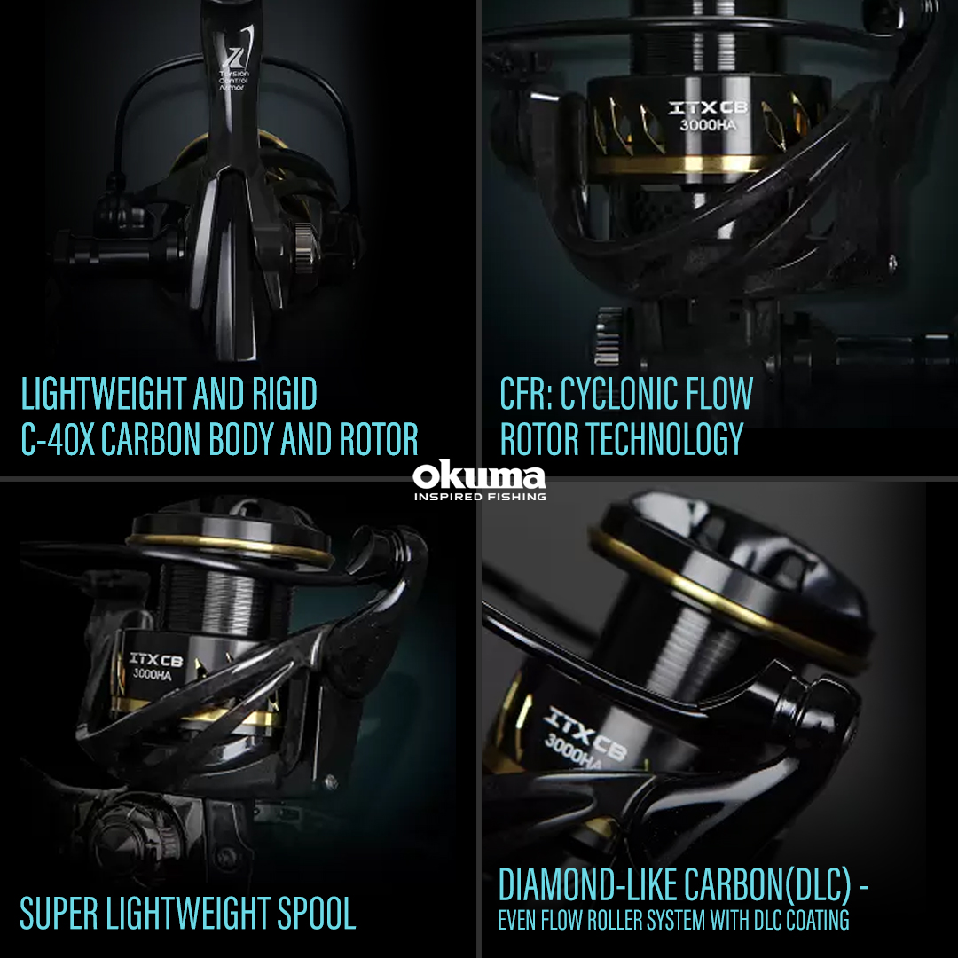 Okuma ITX-CB Carbon Body Spinning Reel - ICB-1000HA