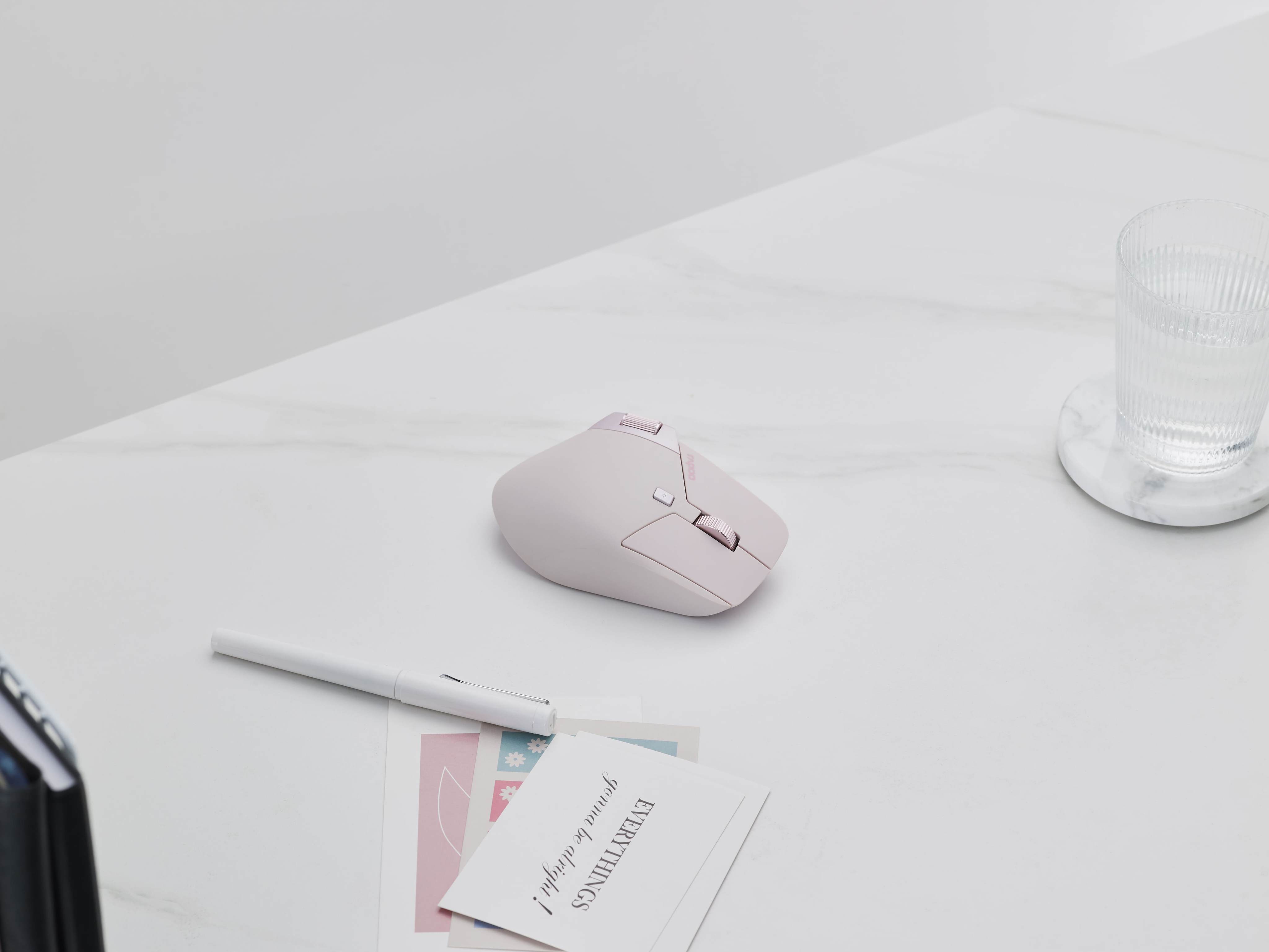 Rapoo MT760L Rechargeable Multi-Mode Wireless Mouse Ergonomic Bluetooth ...