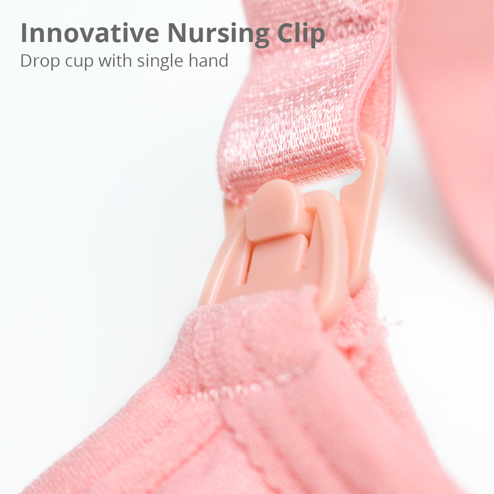 Shapee Classic Nursing Bra - Black [32B to 38C Cup], 3D Seamless Design  with Improved Non-Slip Straps, breastfeeding Black M