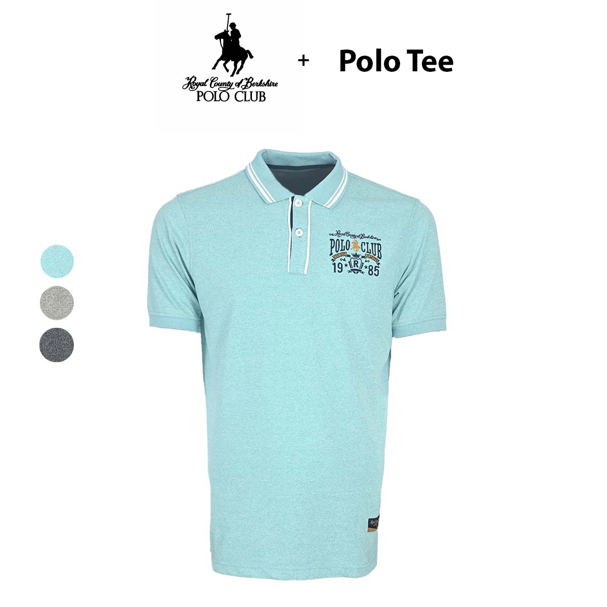 RCB Polo Club Men Green Light Brown Black Short Sleeve Polo Shirt RMTS60854 RMTS60855 RMTS60856 RCB Polo Club