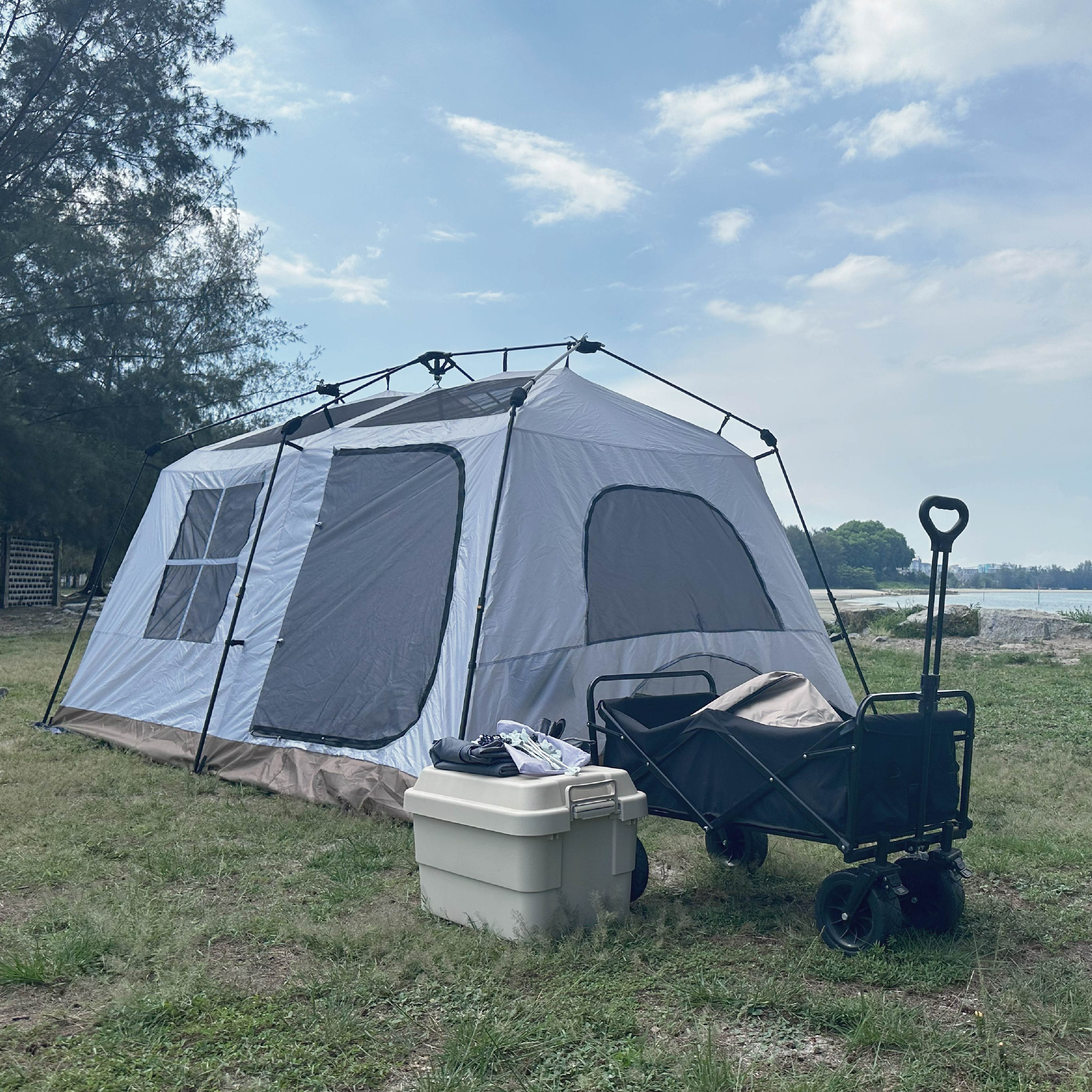 JDEX Vidalido SanStay Tunnel Tent 3 - 4 person Family Camping Tent