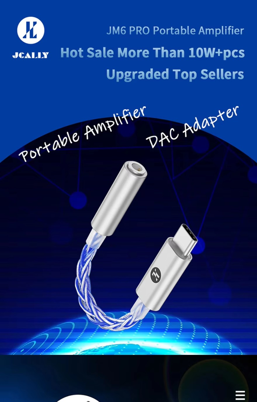 Jcally JM6 Pro, Dongle DAC and Amplifier: CX31993 USB Portable Adapter ...