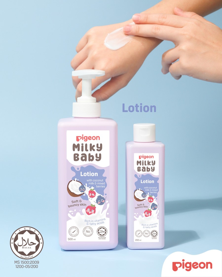 Pigeon Milky Baby Lotion / Head & Body Wash / Massage Oil