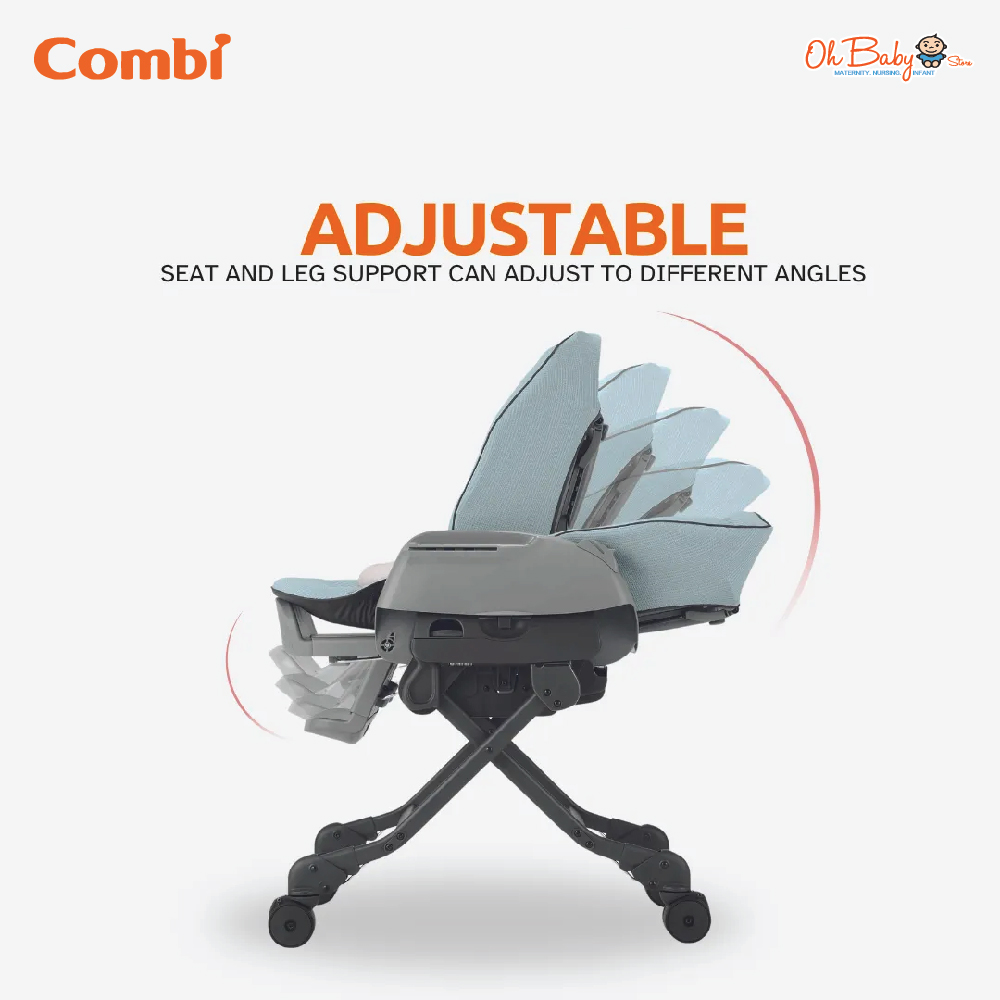 Combi Nemulila Bedi Long Auto Swing Bed to High Chair from 0-20kg