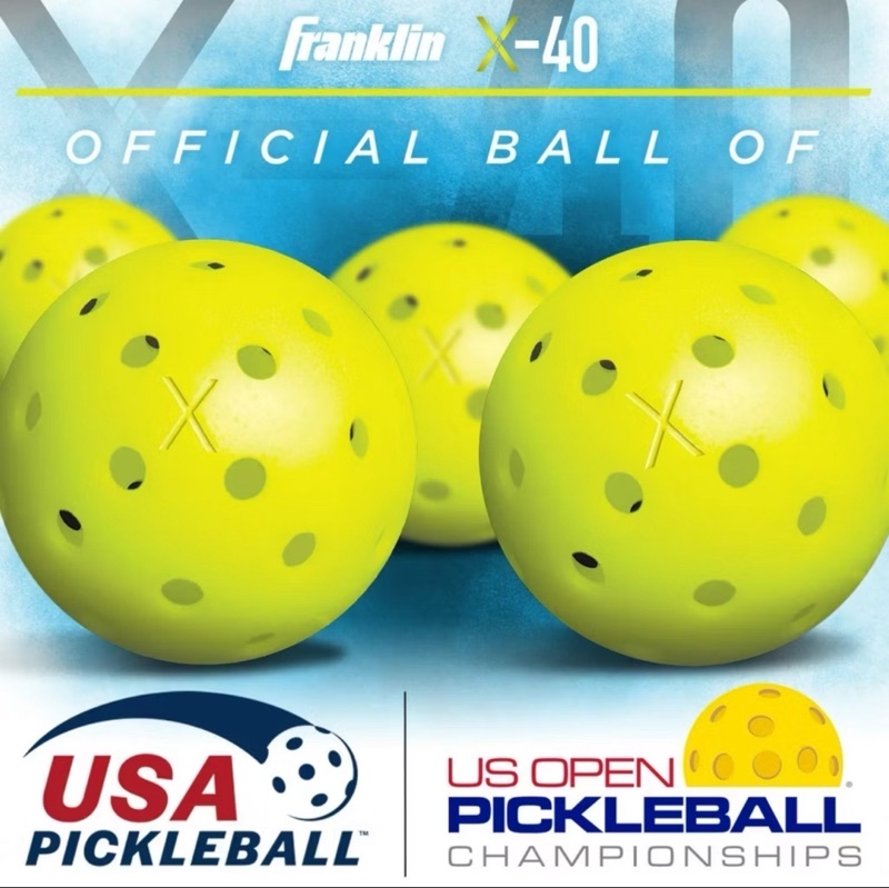 Franklin Sports X-40 Pickleball Balls – 12 Outdoor Balls (Loose, No Packaging)