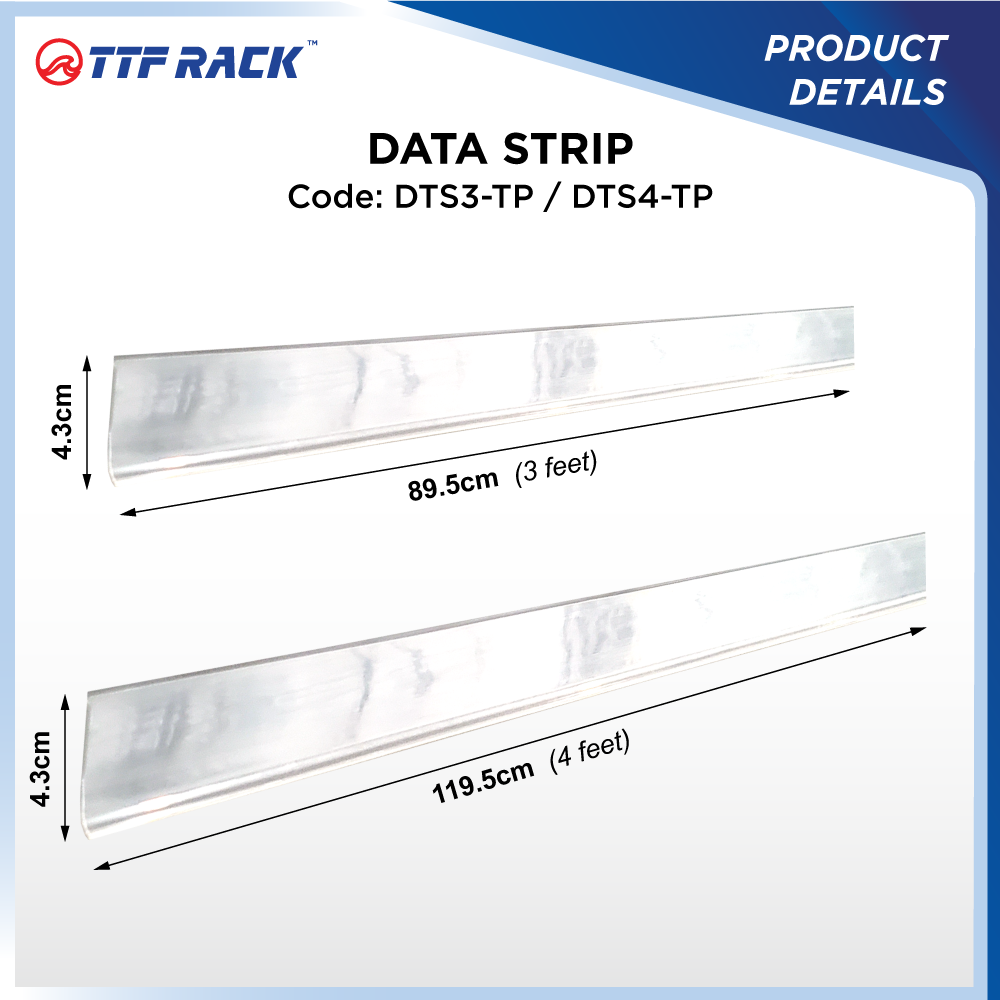 TTF Rack™ (DATA STRIP) Display Holder/ Data Strip Black/Data Strip ...