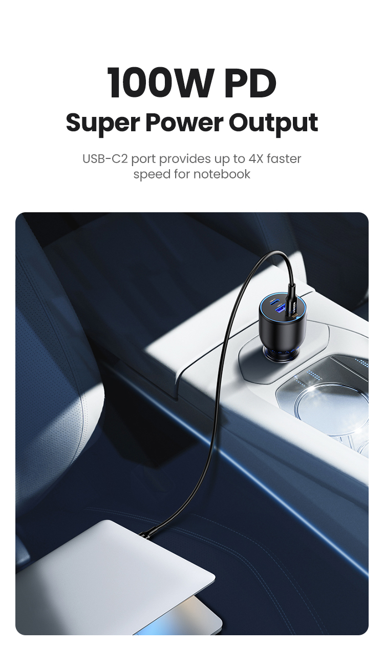 UGREEN 130W USB C Car Charger 3-Port PD 100W PD3.0/QC4.0/PPS 100W - View #11