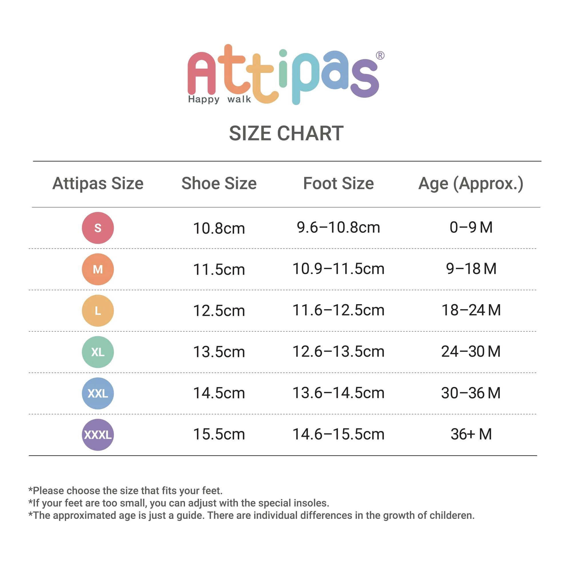 Attipas Next Baby Shoe Size Guide Barefoot Shoes For Kids Attipas