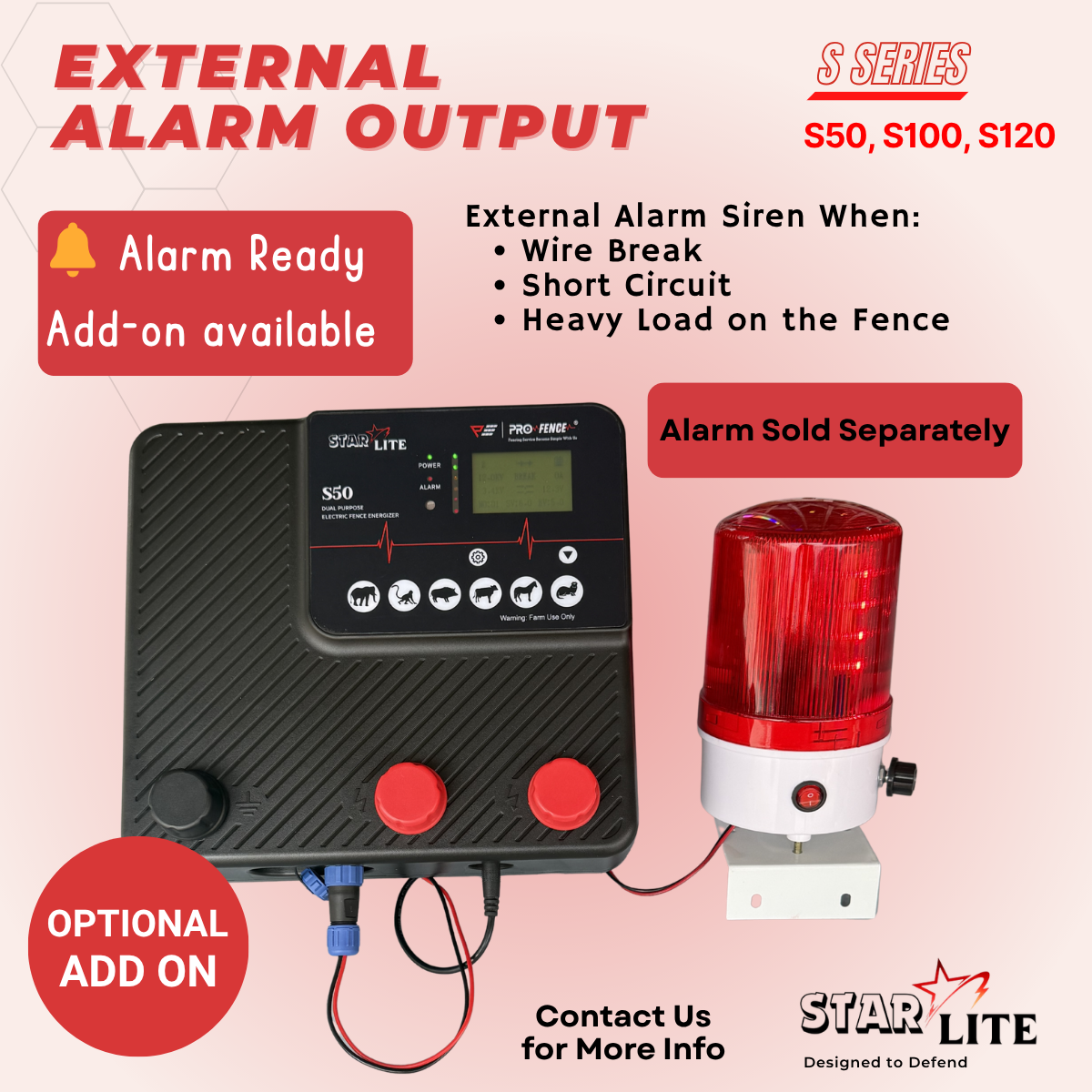 StarLite Energizer S50 S100 S120 5Joule 10Joule 12Joule Electric Fence Pagar Elektrik Pagar Kebun Solar Mengawal Monyet