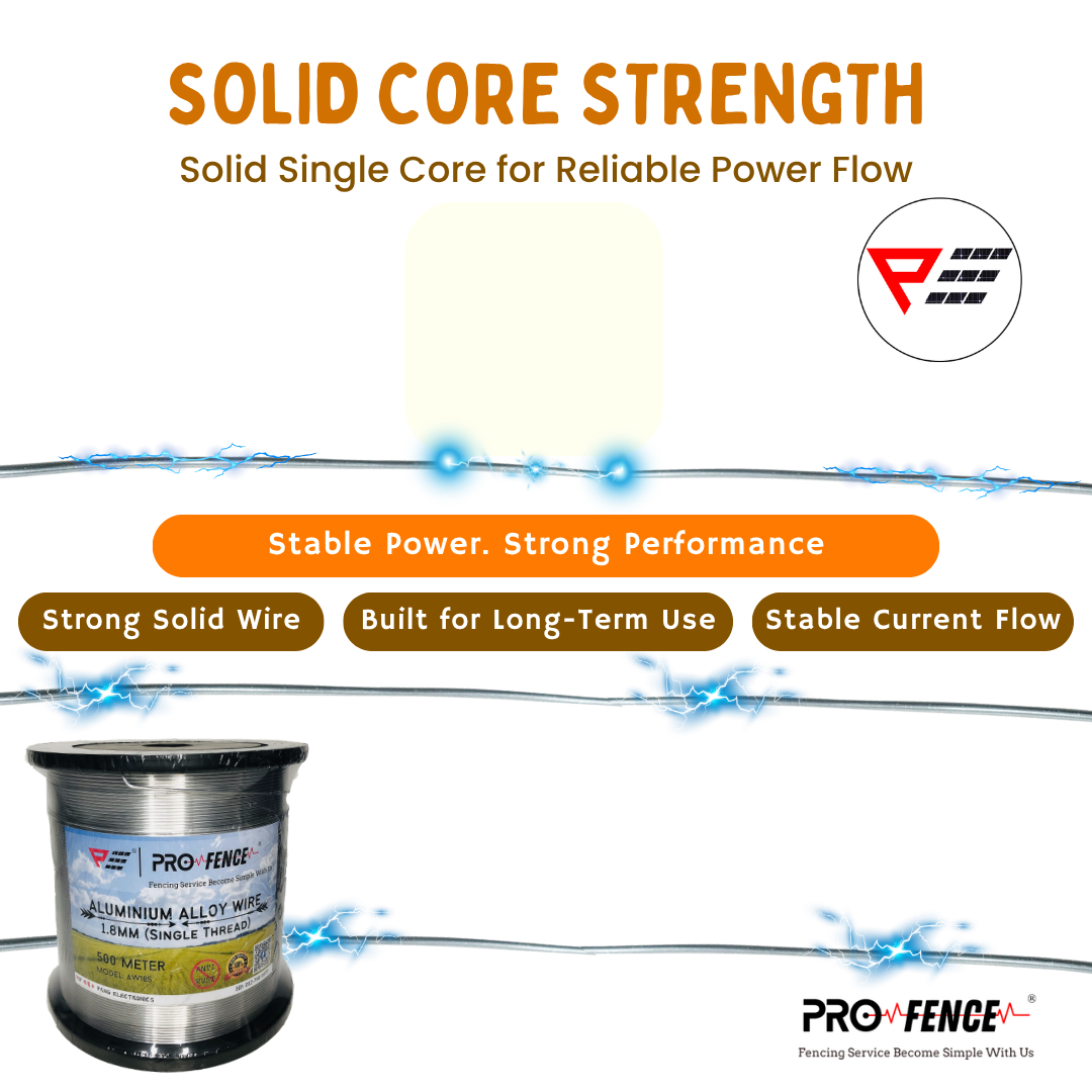 Pro Fence Electric Fence Aluminium Wire 1.8MM Sinlge Thread 500M Pagar Elektrik Wayar Anti Karat Heavy Duty Kebun