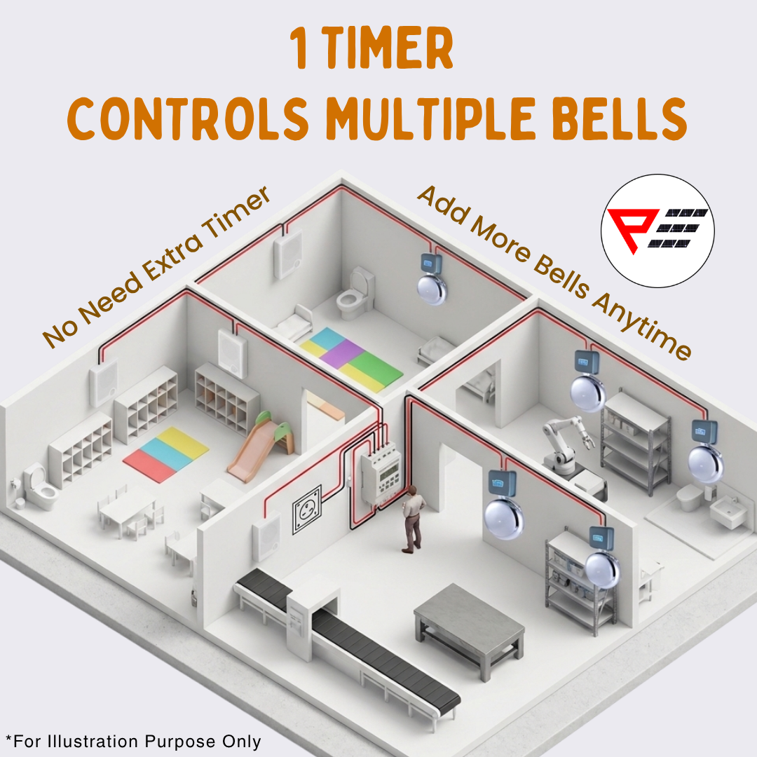 KG3022D Automatic Microcomputer Ringing Bells Timer Factory Bell School Bell 1-59 Sec Ringing Bell Stainless Steel Bell
