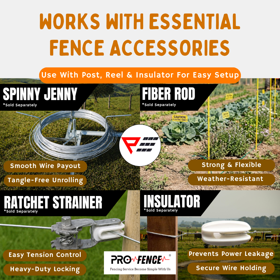 ProFence Electric Fence High Tensile Wire Galvanized Steel Wire 1.6MM 2.5MM 25KG Pagar Elektrik Heavy Duty Pagar Gajah