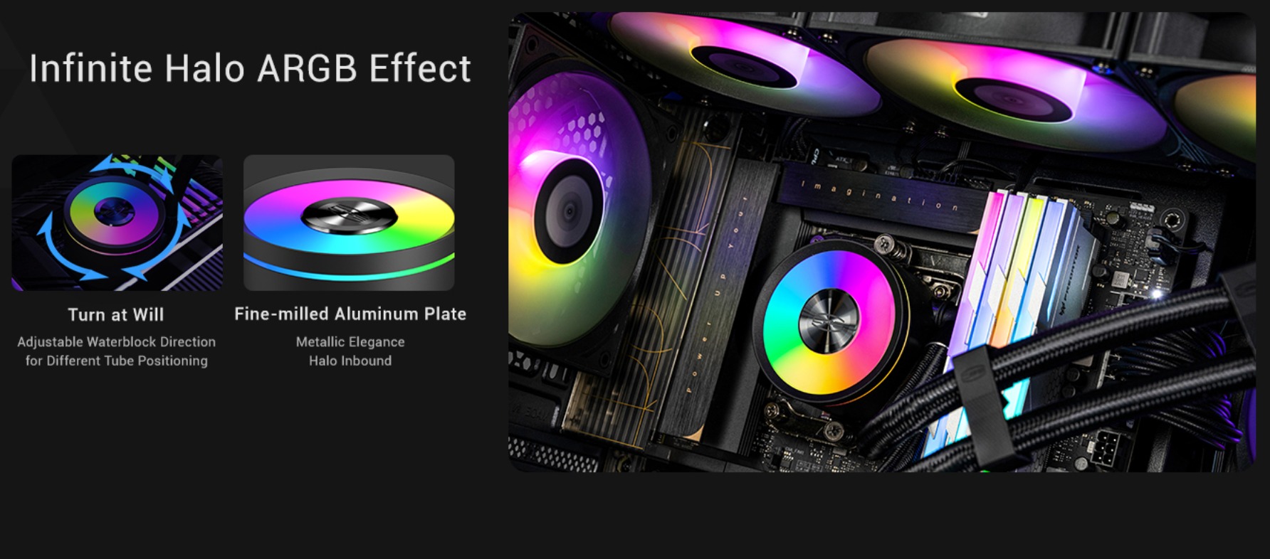 PCCOOLER CPS DA360 PRO ARGB 360mm AIO Liquid CPU Cooler | Castle