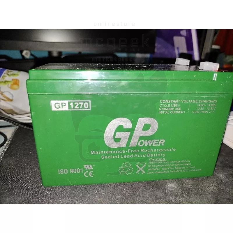 (Stock from Johor) GPower 12V 7ah Premium Rechargeable Battery Alarm