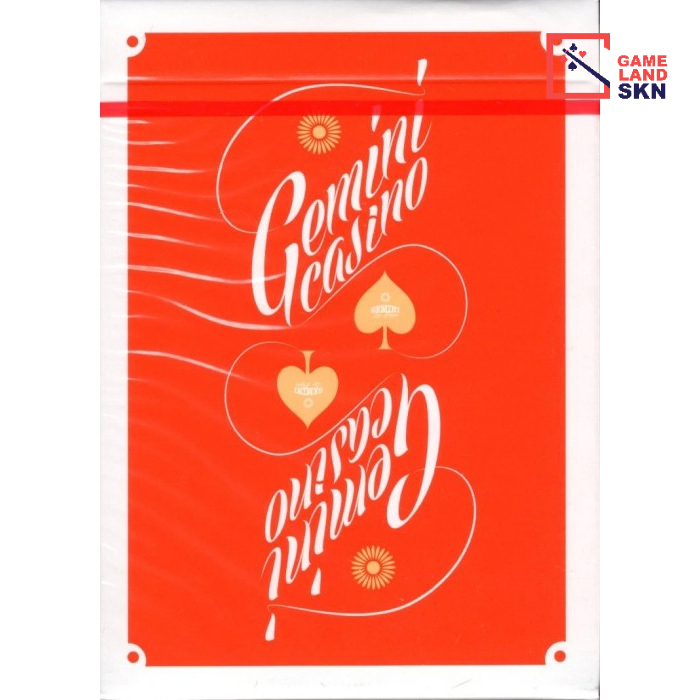 Gemini Casino 1975 Orange Playing Cards by Gemini