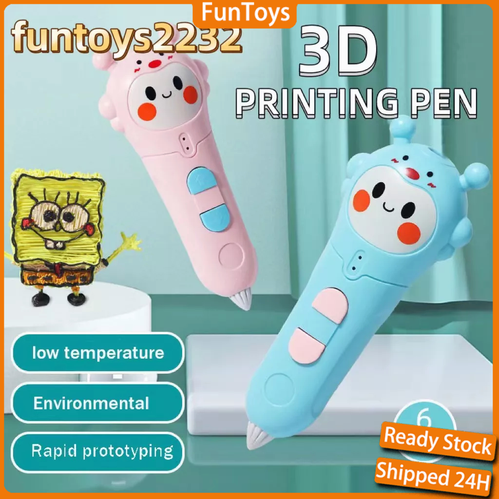 Local SellerUSB 3D Printing Pen Low Temperature PCL Doodle Arts Craft Drawing Graffiti Education Toy FREE 6M FILAMENT