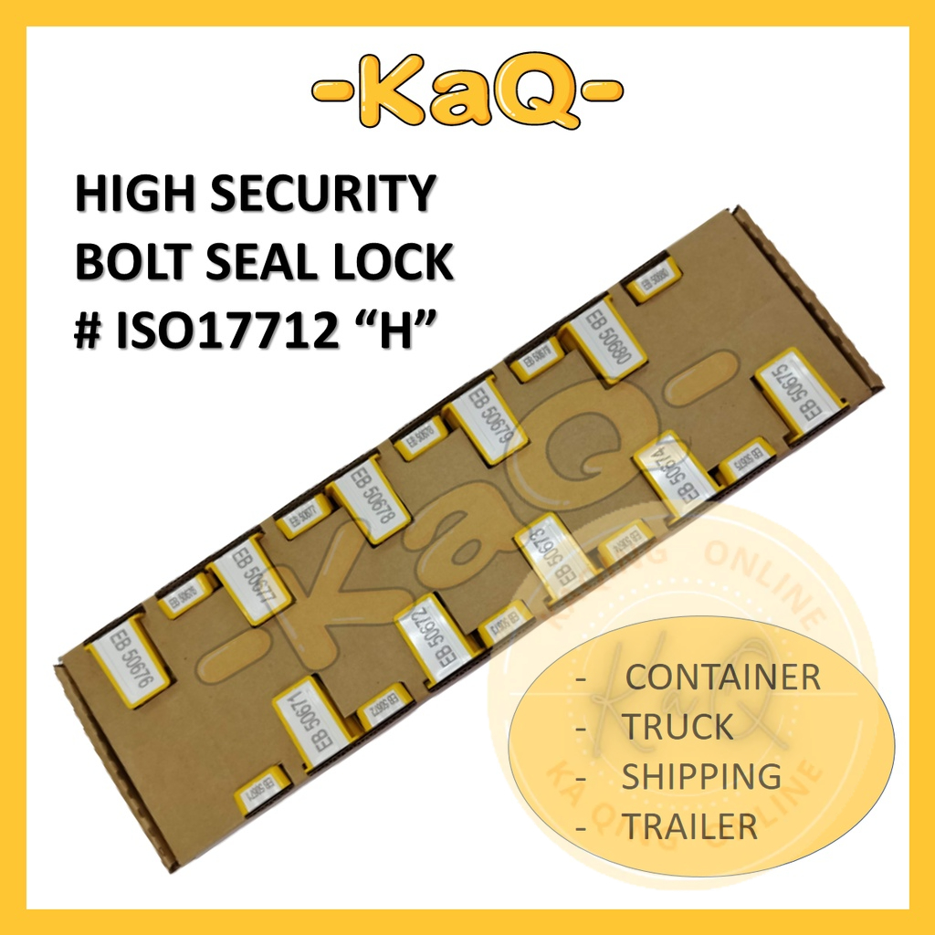 FX Container Truck Shipping Trailer High Security Bolt Seal Lock ISO17712 "H" Compliant 10 pcs Blue Yellow