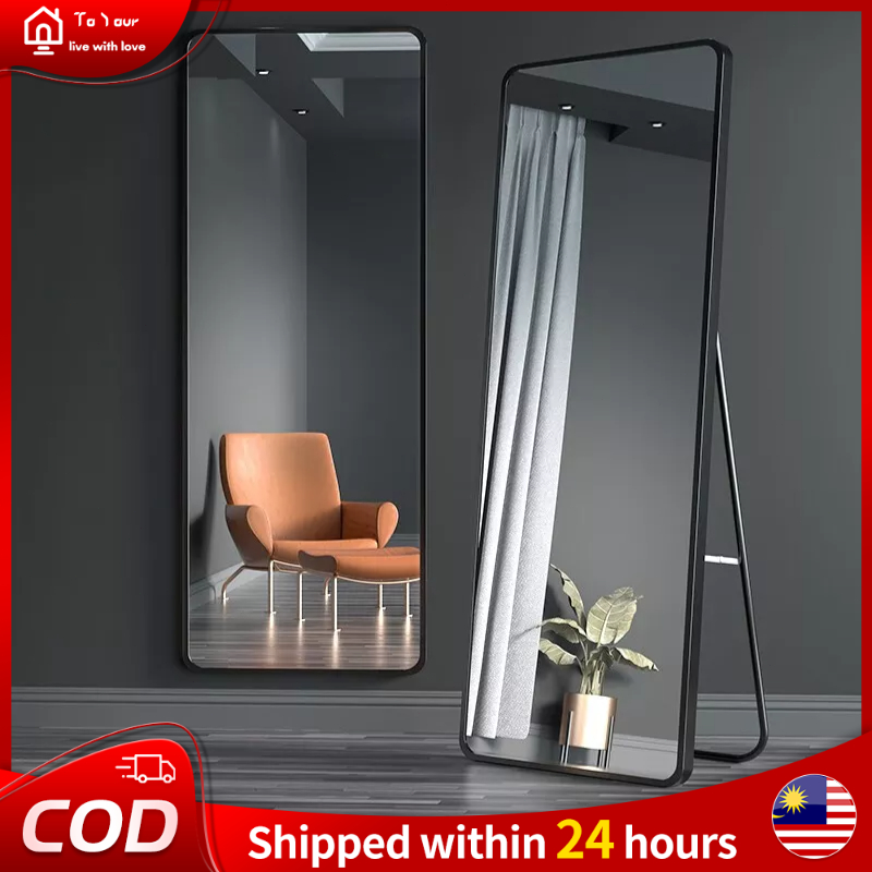 Standing Long Mirror Home decor Full-length mirror fillet Cermin Stand wall cermin dinding putih murah 全身镜