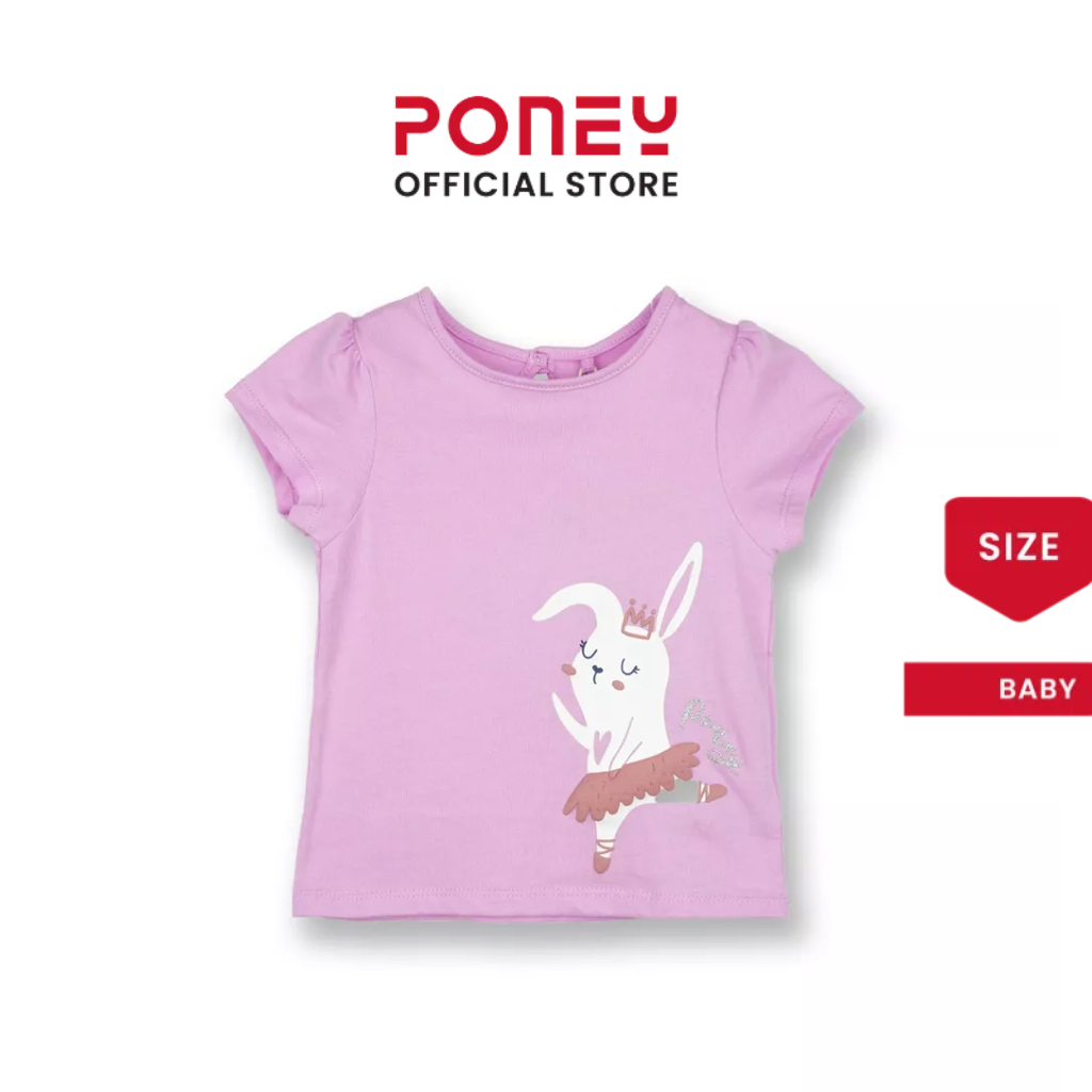 [CLEARANCE] Poney Girls Light Purple Ballerina Bunny Short Sleeve Tee