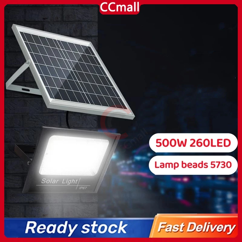 New Upgrade Solar Light 1000W lampu Solar outdoor lighting Flood Light IP67 Waterproof Remote Control Spotlight Lamp