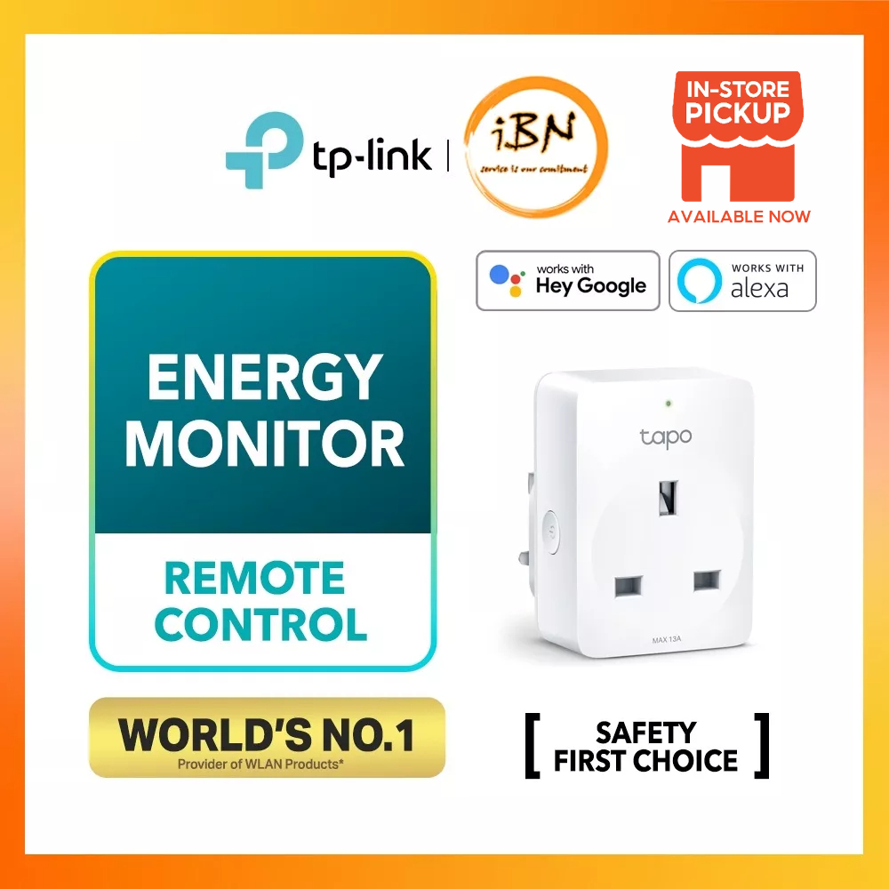 TP-Link Tapo P110 P100 Mini Smart Wi-Fi Socket/Plug (Surpport Energy Monitoring, Remote/Voice control, Schedule) @ IBN