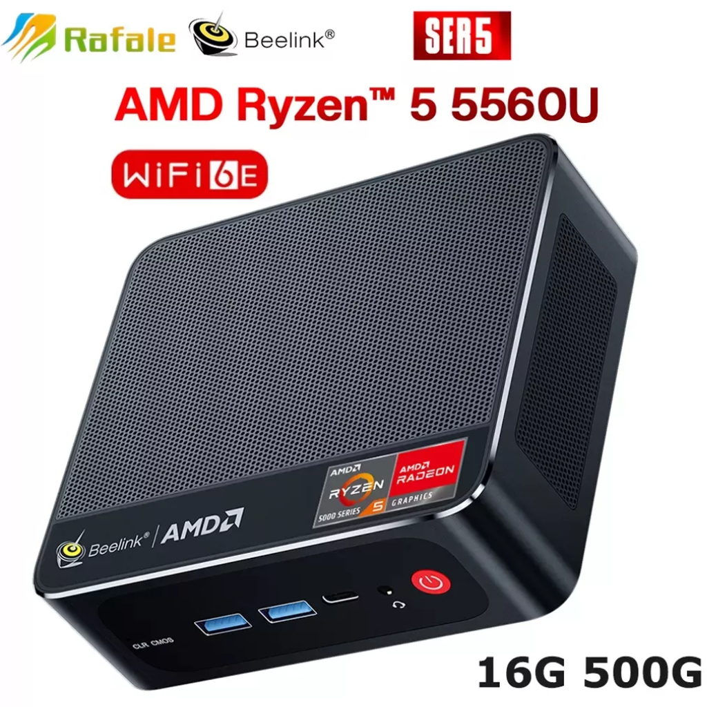 Beelink SER5 AMD Ryzen 5 5560U Mini PC Windows 11 Pro WiFi