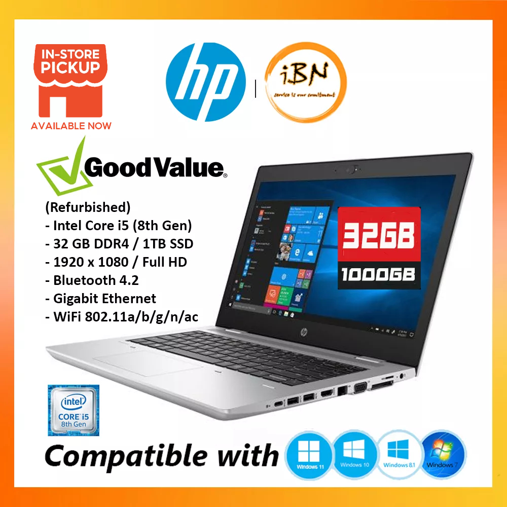 HP ProBook 640 G4 Notebook 14" LAPTOP [ INTEL CORE I5 8TH PROCESSOR /SSD/WINDOWS 11] [USED/PREOWNED/SECONDHAND ] @ IBN