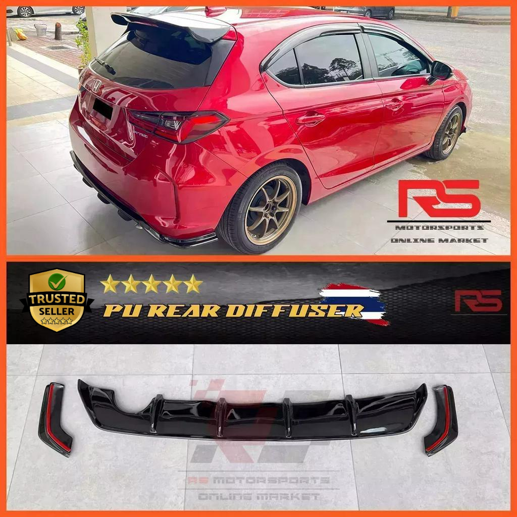 READY STOCKHonda City GN5 HatchBack * 2022 ~ 2023 * Thai RS PU Rear Diffuser * 3 Pcs