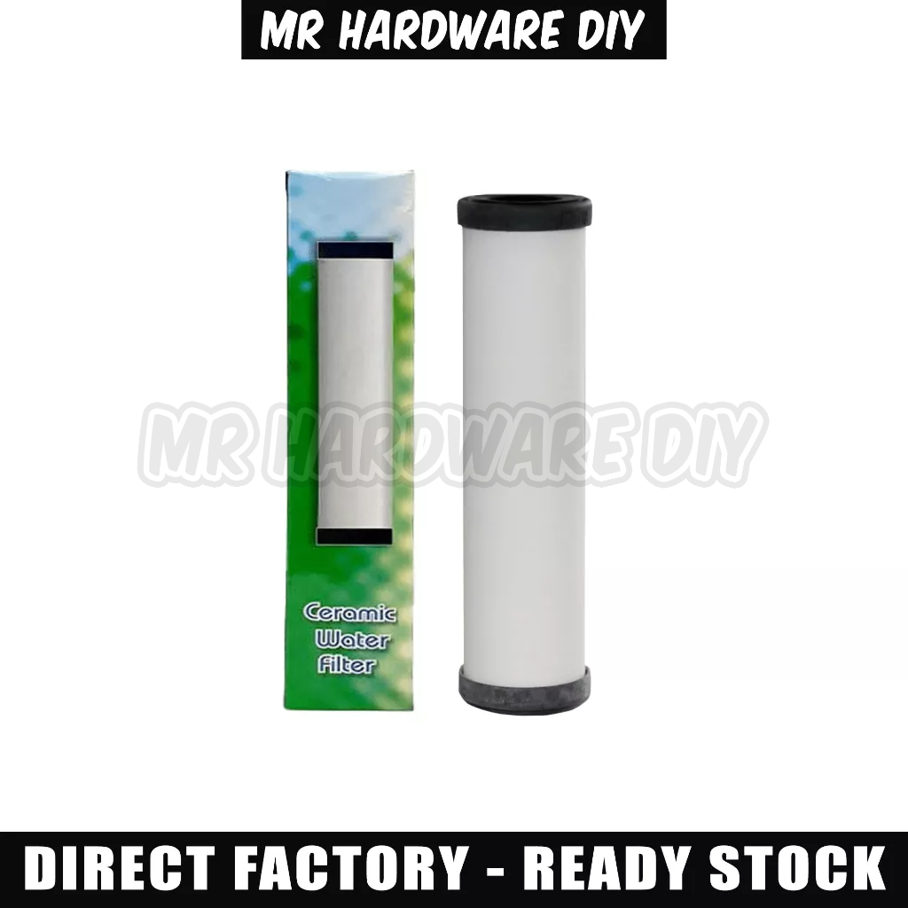 10” OBE Ceramic Filter Washable Reusable Ceramic Filter Cartridge - Flat Mount - 0.9 Microns Filtration