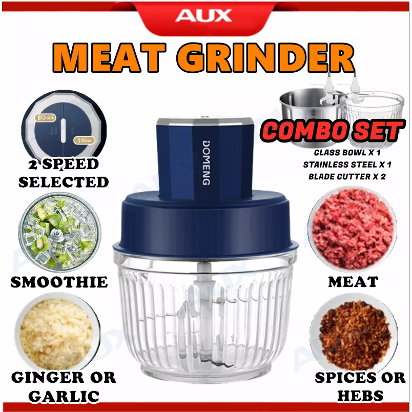 DOMENG Food Chopper Mixer Food Processor Meat Grinder Pengisar Serbaguna Spice Grinder Food Grinder