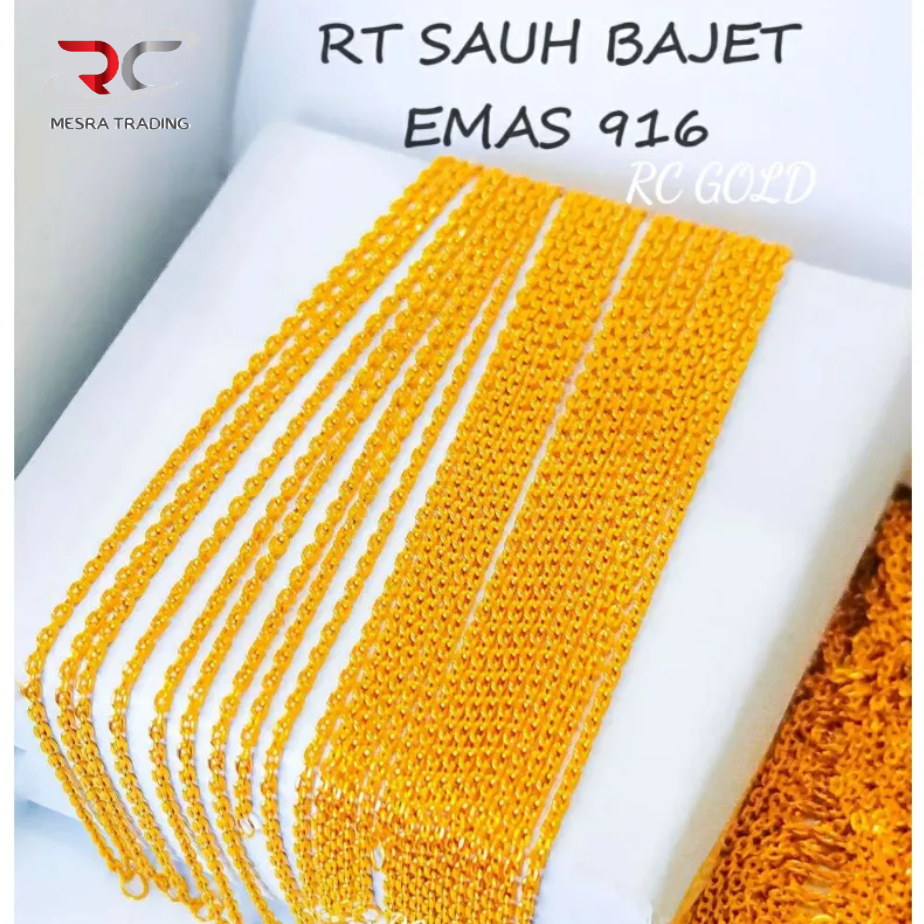 RANTAI TANGAN SAUH BAJET EMAS TULEN 916 GELANG TANGAN SAUD BAJET EMAS 916 SIMPLE DESIGN GOLD BRACELET 916