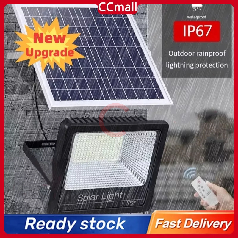 New Upgrade Solar Light 1000W lampu Solar outdoor lighting Flood Light IP67 Waterproof Remote Control Spotlight