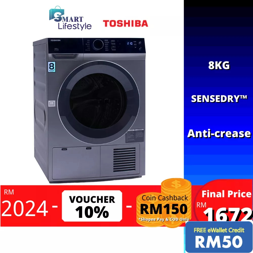 Toshiba Condenser Clothes Dryer (8kg) TD-K90MEM