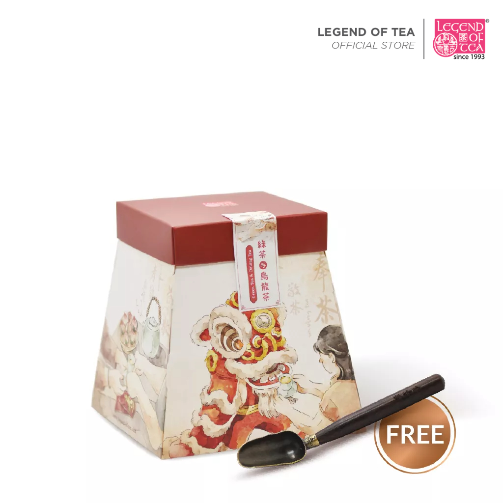 Legend Of Tea® Gift Set DaHongPao/Ripe Puer/GongMei White Tea/Green Tea + OolongTea