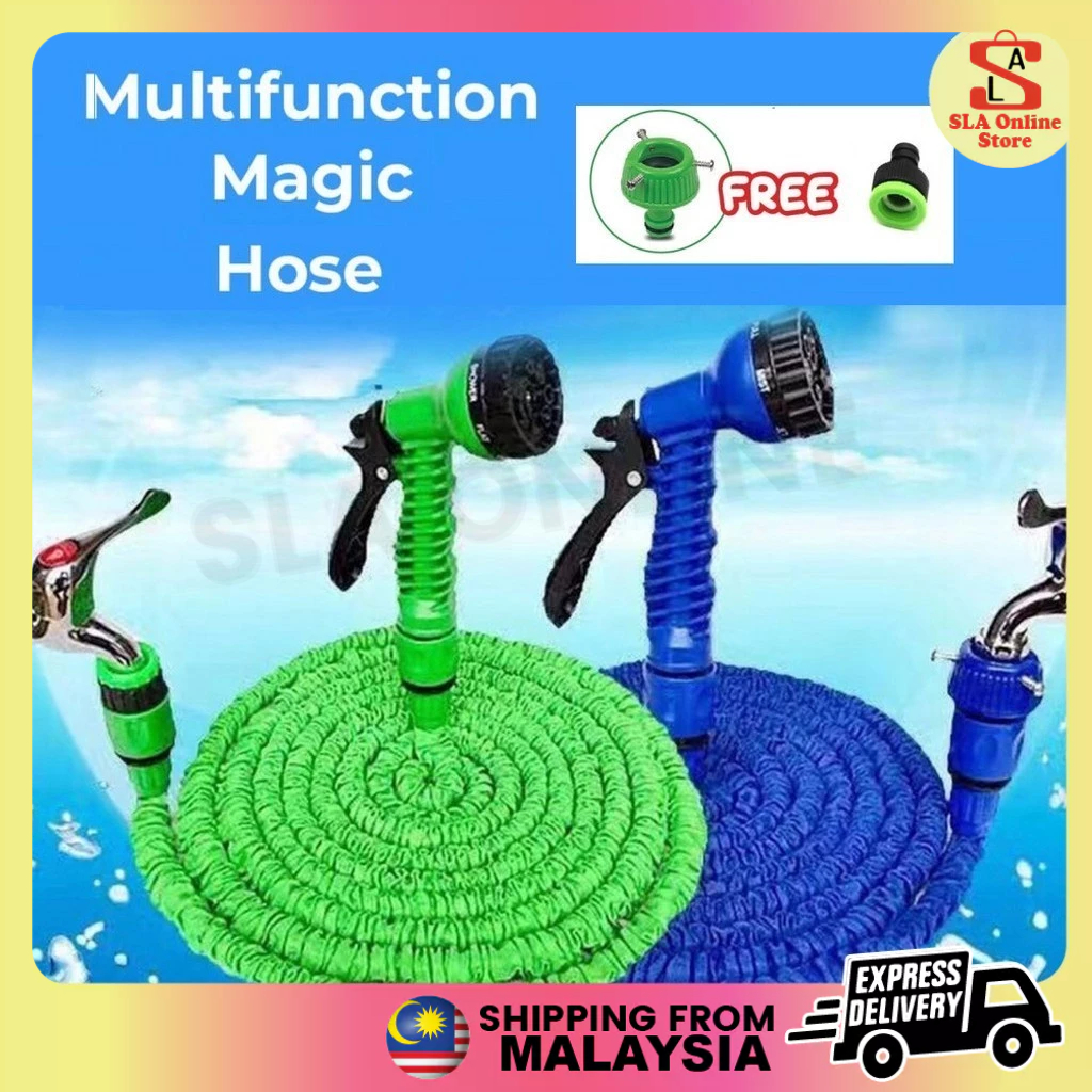 Multifunction Expandable Magic Hose Home Garden Water Hose Hos Magik 高压洗车水枪 Hose Getah Paip Magik Fleksibel