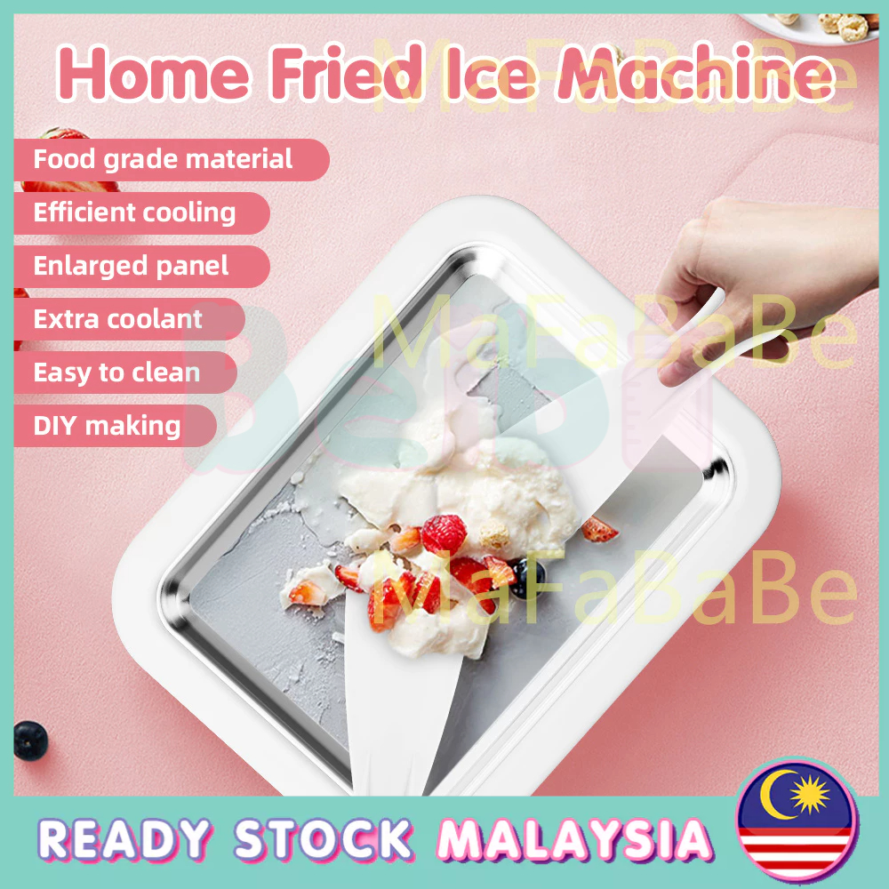 MaFaBabe Children Fried Ice Machine Homemade Ice Cream Roll Fried Ice Tray Ice Cream DIY Maker Fried Yogurt Machine