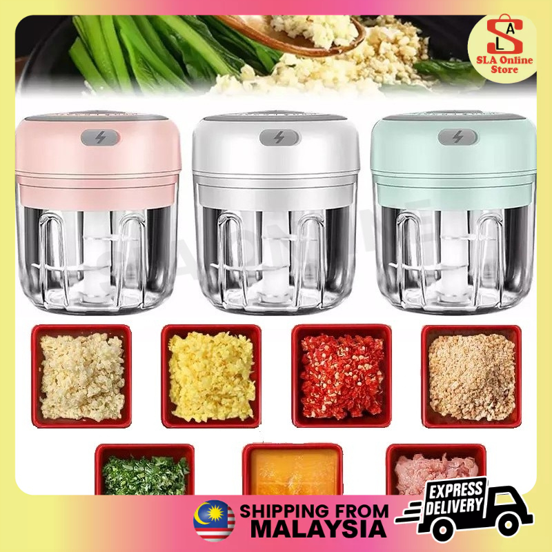 Mini Blender Garlic Chopper Electric Food Chopper Portable Blender Food Processor Meat Grinder Pengisar Serbaguna