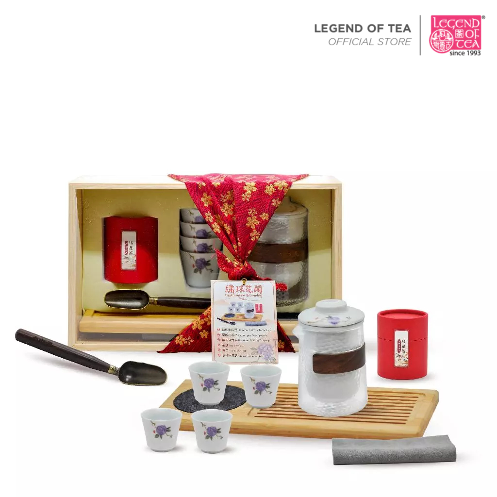 Legend Of Tea® Hydrangea Tea Gift Set Porcelain Teaware